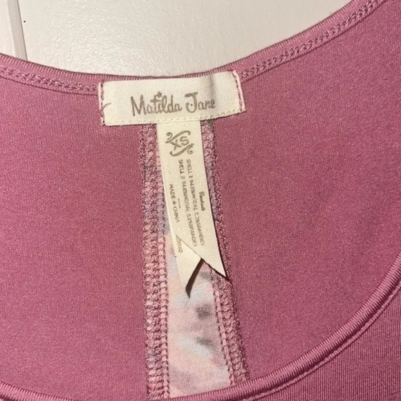 Matilda Jane Secret Garden Tunic Sleeveless Dusty Rose Split Back tank - Picture 6 of 11